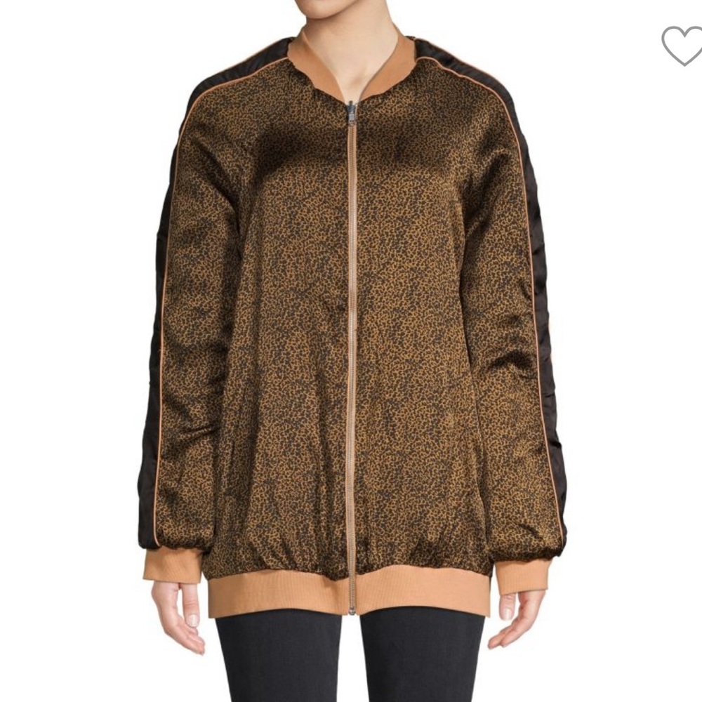 FREE PEOPLE Reversible Faux Fur-Trim Bomber Jacket XS